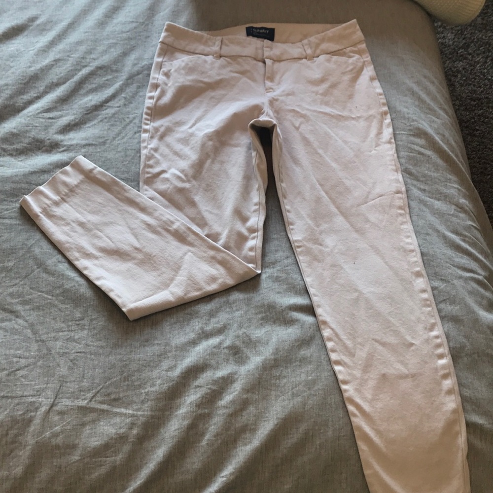 Cream pixie (mid-rise) ankle pants